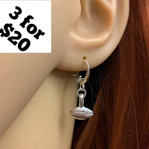 BUNDLE 3 FOR $20 3D Football 🏈 Earrings - Picture 1 of 4